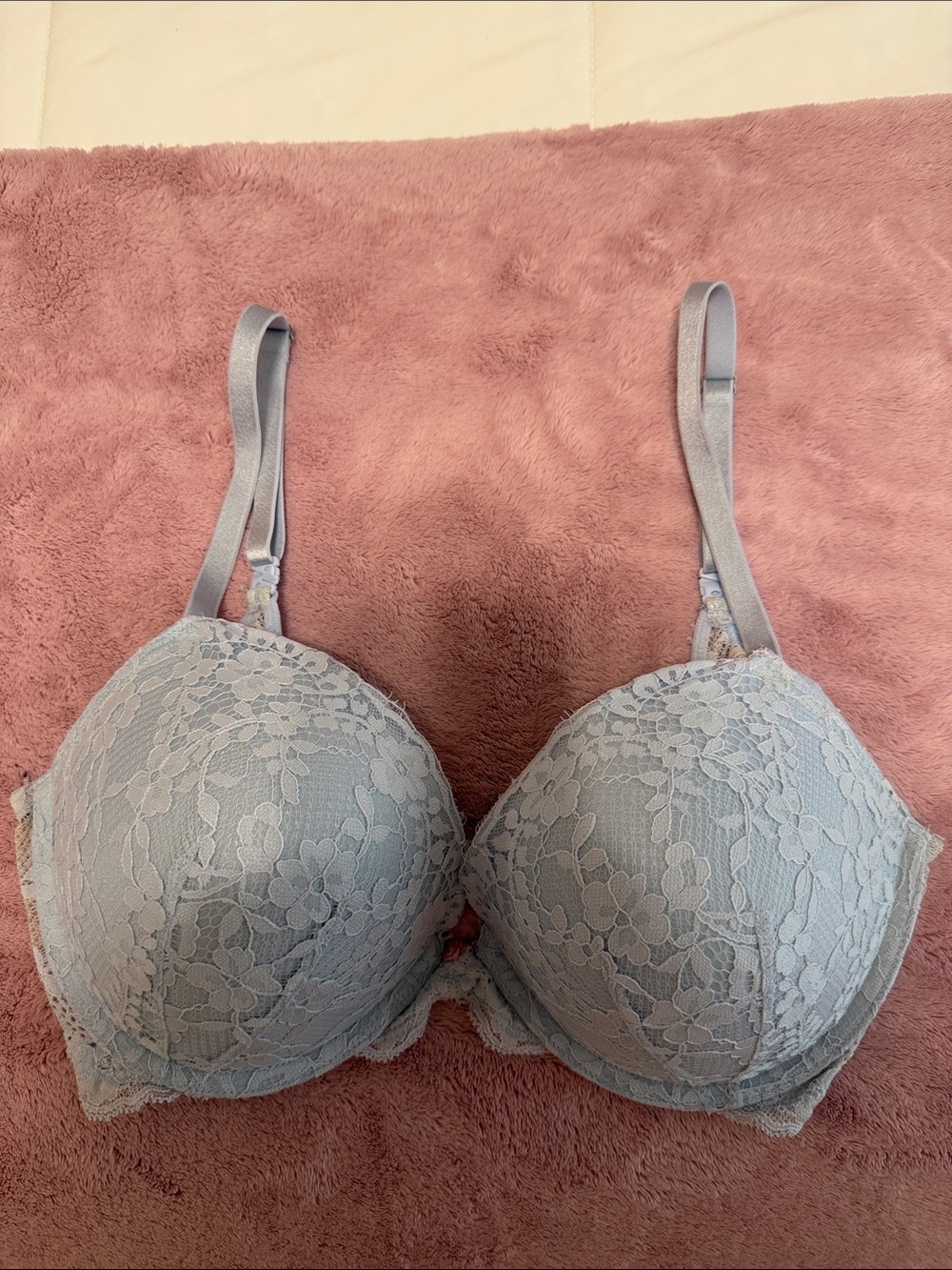 Light Blue Lace Push-Up Bra Victoria’s secret